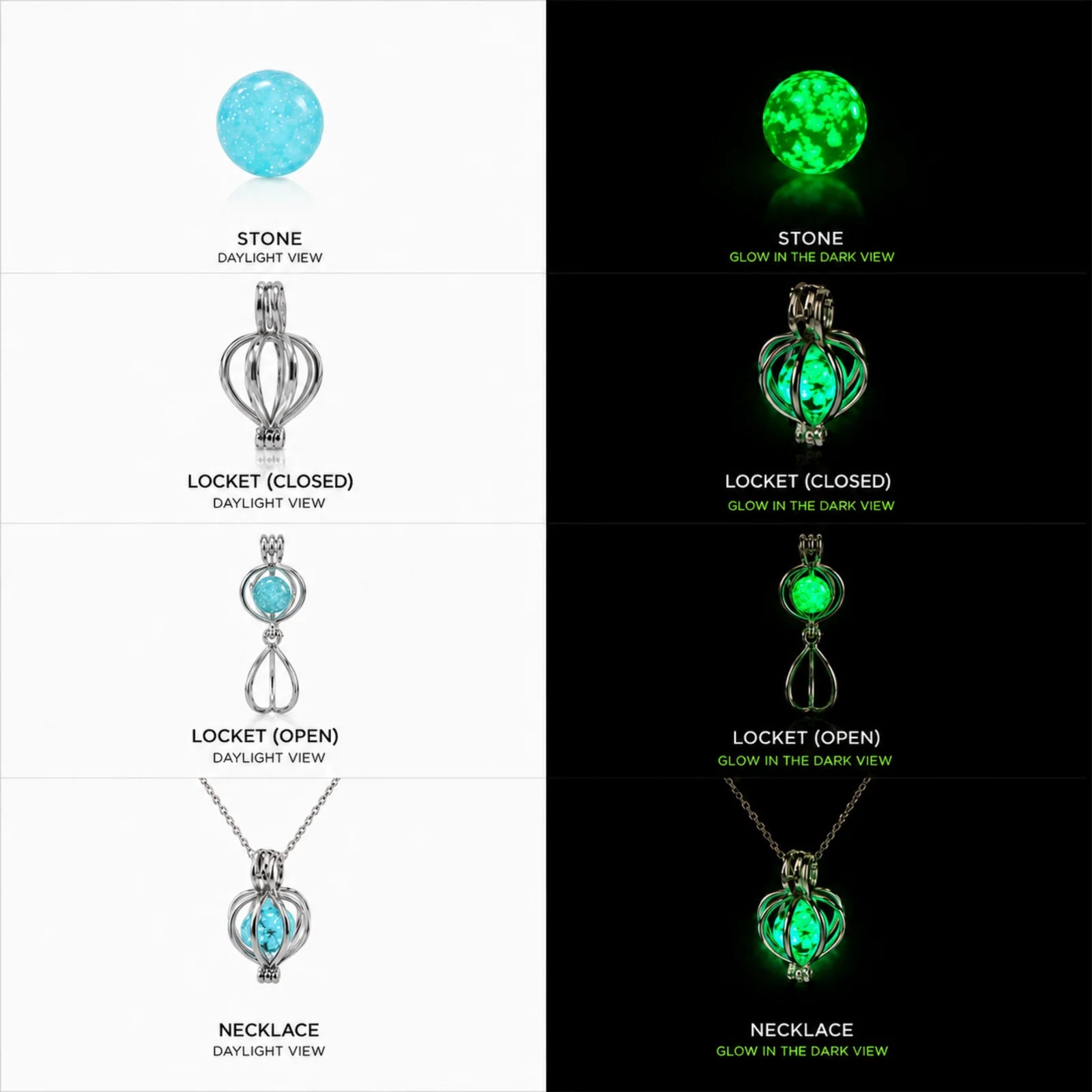 Glowing Moonstone Pendant Necklace